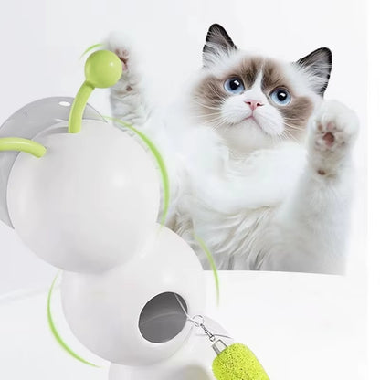 Caterpillar Motion-Activated Interactive Cat Toy - Rechargeable Automatic Teaser with Tail