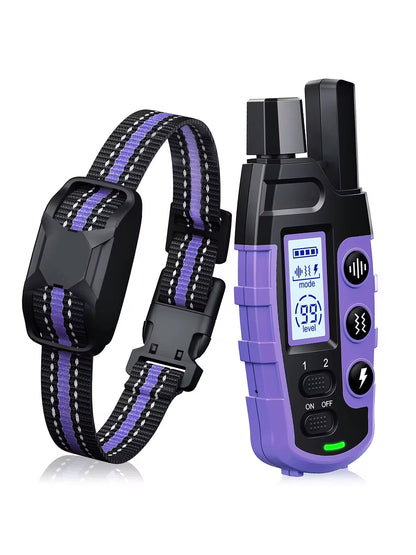 3300Ft Waterproof Electric Dog Training Collar with Remote Control for Pets Weighing 5-120lbs - Features Shock and Vibration Modes