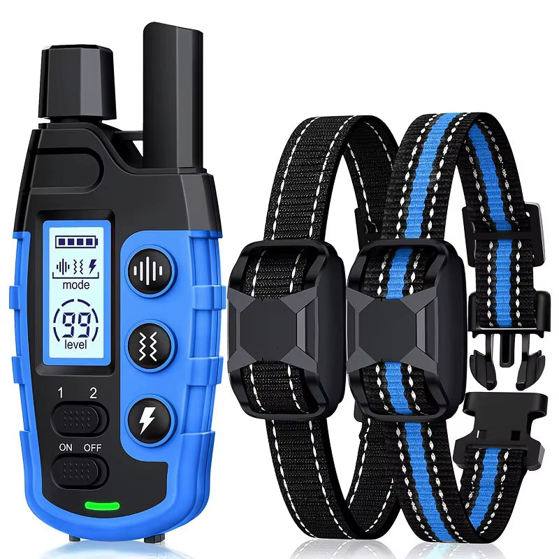 3300Ft Waterproof Electric Dog Training Collar with Remote Control for Pets Weighing 5-120lbs - Features Shock and Vibration Modes