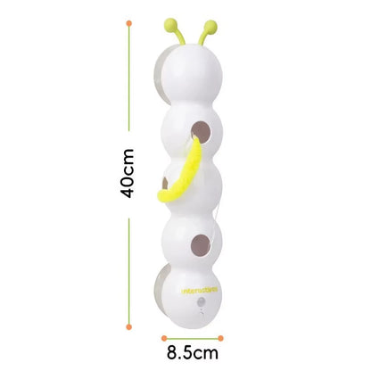 Caterpillar Motion-Activated Interactive Cat Toy - Rechargeable Automatic Teaser with Tail