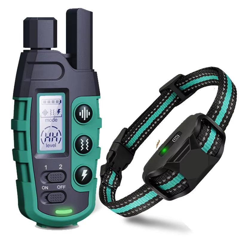 3300Ft Waterproof Electric Dog Training Collar with Remote Control for Pets Weighing 5-120lbs - Features Shock and Vibration Modes