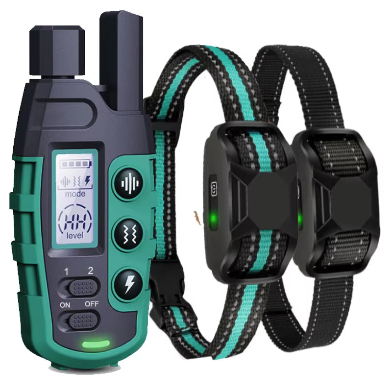3300Ft Waterproof Electric Dog Training Collar with Remote Control for Pets Weighing 5-120lbs - Features Shock and Vibration Modes
