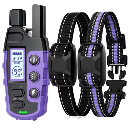 3300Ft Waterproof Electric Dog Training Collar with Remote Control for Pets Weighing 5-120lbs - Features Shock and Vibration Modes